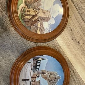 David Winter collector plates in holders. New.